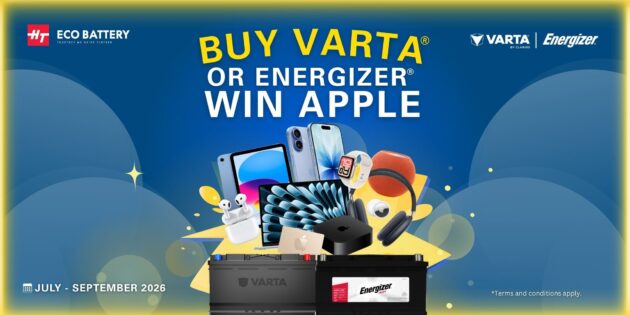Beli bateri VARTA/Energizer, nikmati teknologi yang dipercayai OEM — dan menangi barisan produk Apple!