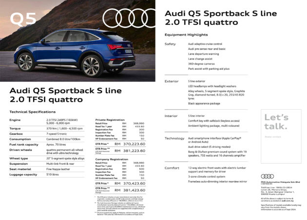 Audi Q5 Sportback 大减价, 折扣达14.5万, 如今售价37万