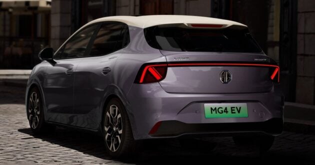 2025 MG4 EV 纯电五门掀背小车中国开启预购, 续航里程最长可达530公里, 20分钟充电至80%, 预售价从4.3万令吉起