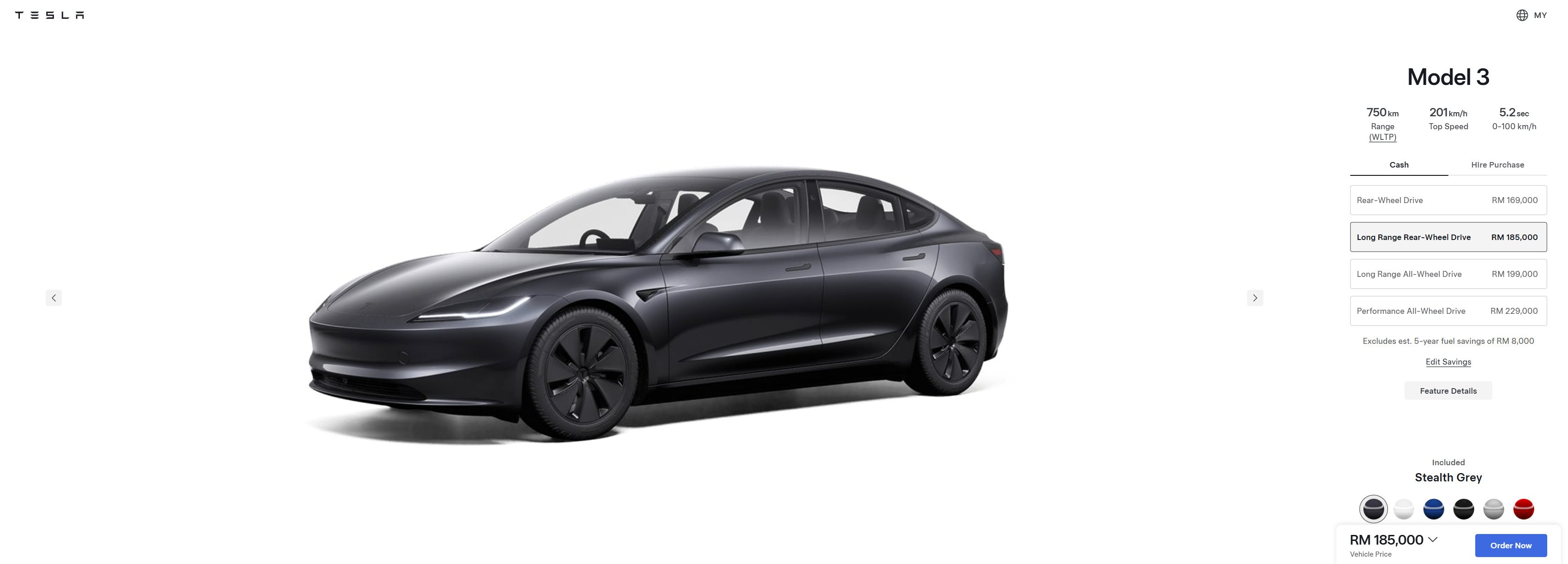 扩充车系阵容！Tesla Model 3 Long Range RWD 正式于本地开卖，WLTP 续航里程高达750公里，售价RM185k起