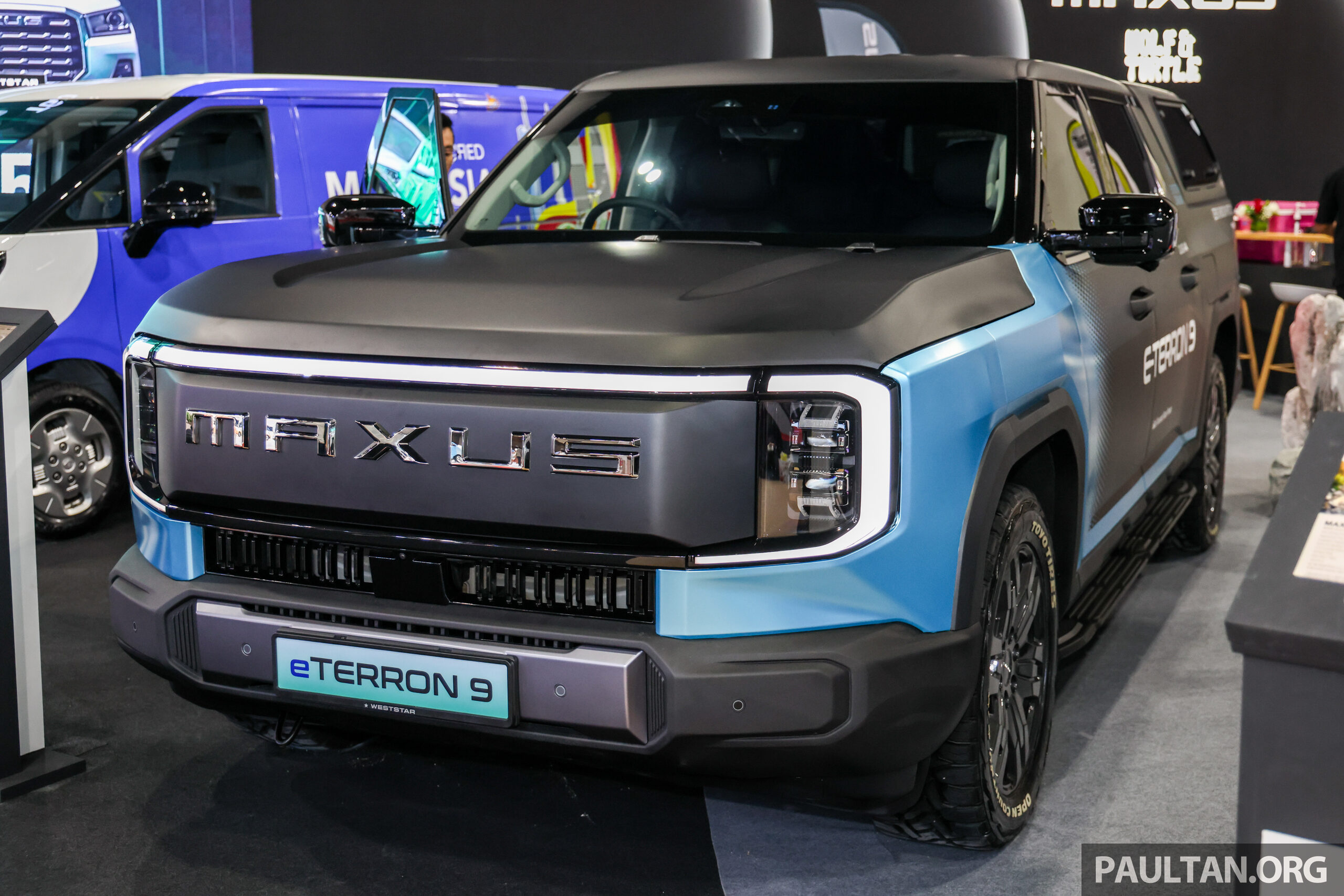 Maxus eTerron 9 纯电皮卡、Terron 9 柴油版吉隆坡车展发布!纯电版WLTP续航达430公里;售RM224k和RM141k
