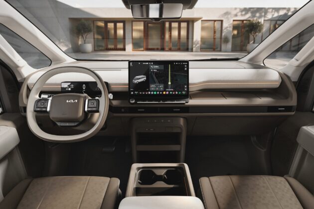 Kia PV7 全球首发, 采模块化平台设计的纯电货车或客车, 满电可行驶460公里, 最多可容纳11张座椅, 可承载1,200公斤货物