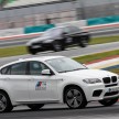 BMW M5 and M3 Coupe driven on track at the BMW M Track Experience Asia 2012, Sepang