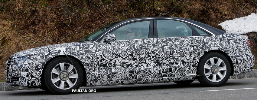 Audi A8 facelift sighted, new grille and tail lamps 179815