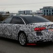 Audi A8 facelift sighted, new grille and tail lamps