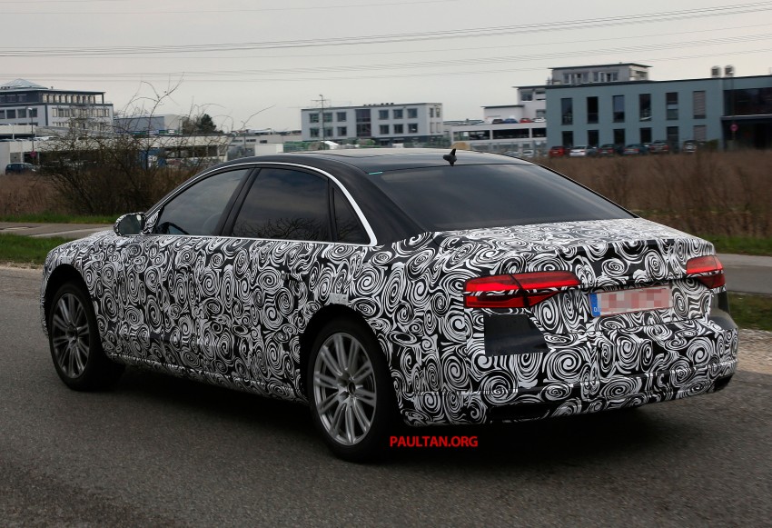 Audi A8 facelift sighted, new grille and tail lamps 169090