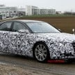 Audi A8 facelift sighted, new grille and tail lamps