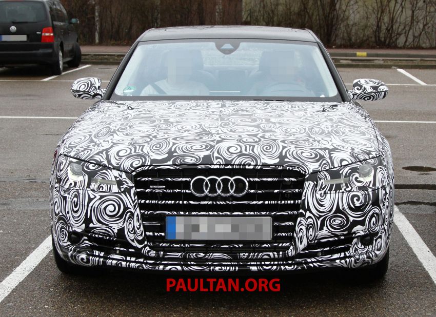 Audi A8 facelift sighted, new grille and tail lamps 168542