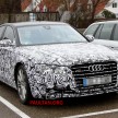 Audi A8 facelift sighted, new grille and tail lamps