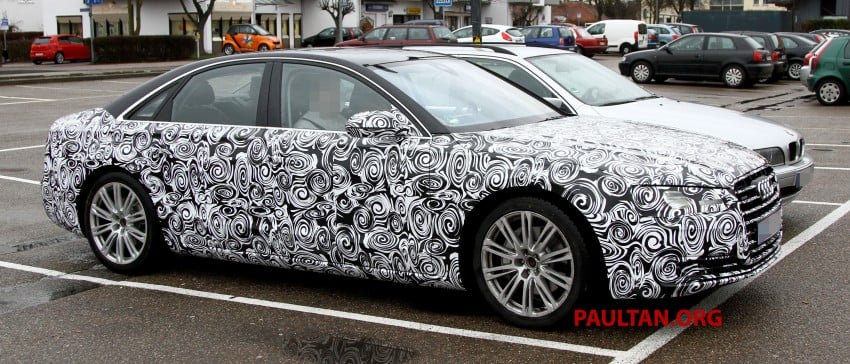 Audi A8 facelift sighted, new grille and tail lamps 168544