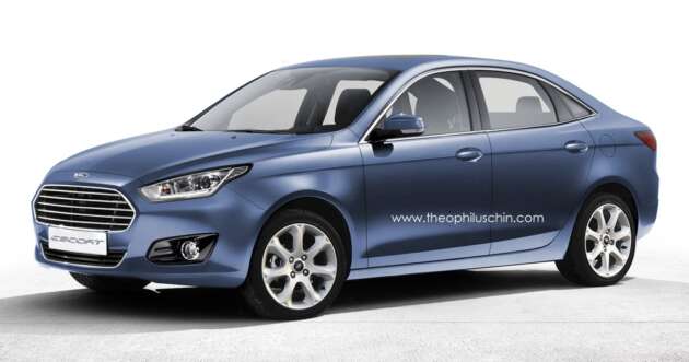 ford escort production render