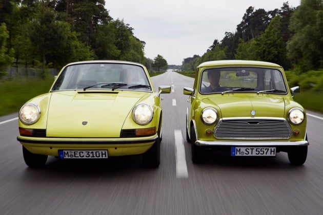 Porsche 911 and Mini