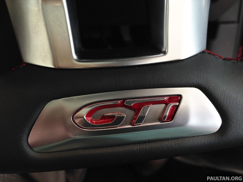 Peugeot 208 GTi on display in Blue Box Glenmarie 201425