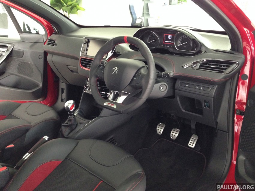 Peugeot 208 GTi on display in Blue Box Glenmarie 201417