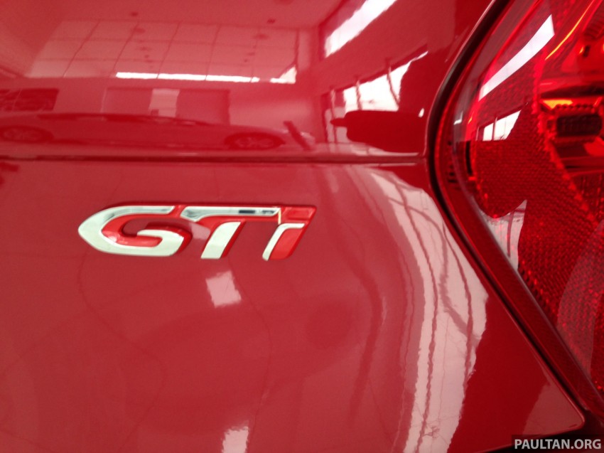 Peugeot 208 GTi on display in Blue Box Glenmarie 201414