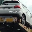 Peugeot 2008 spied on trailer on Federal Highway