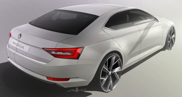 141222 SKODA Superb Design Sketch
