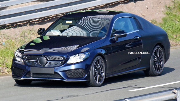 Mercedes C-Class Coupe Spyshots-01