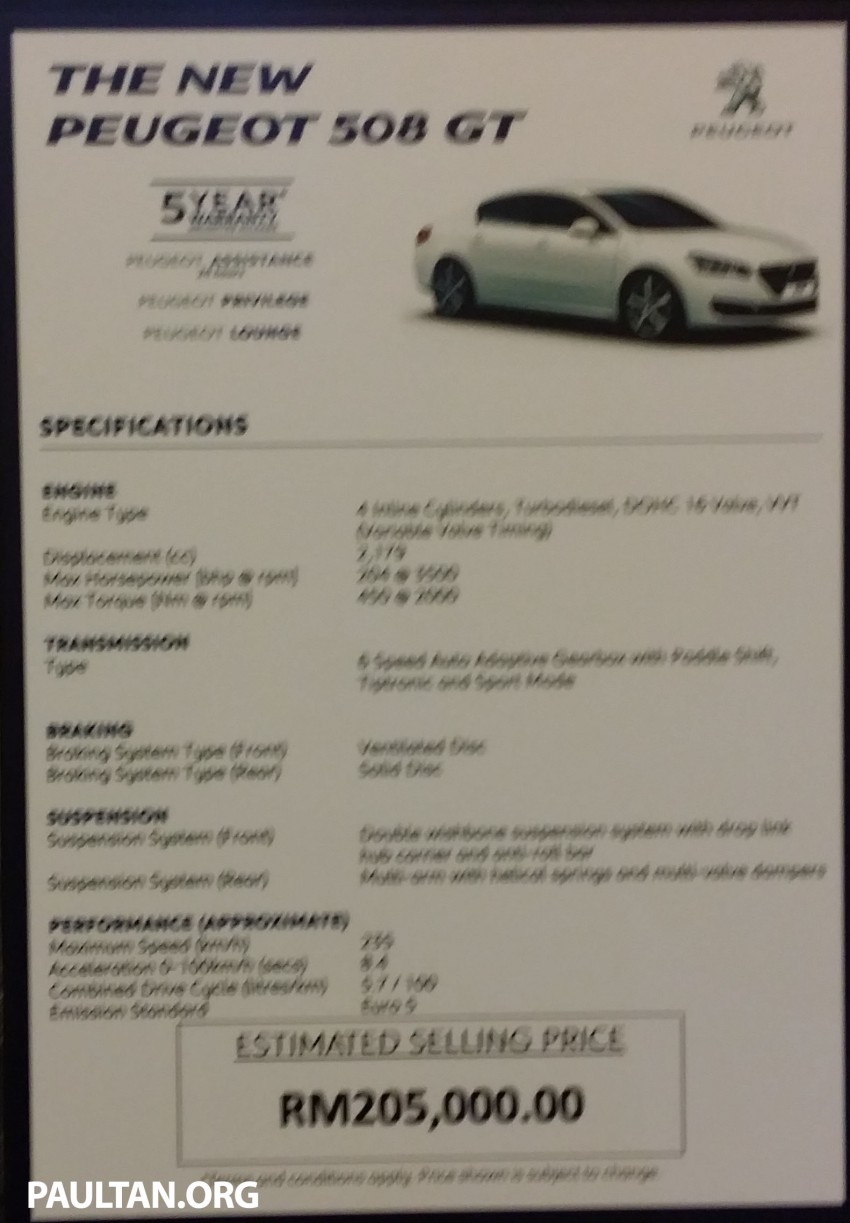 Peugeot 508 GT facelift previewed – RM205k estimated 338398