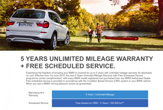 BMW Malaysia 5 years warranty