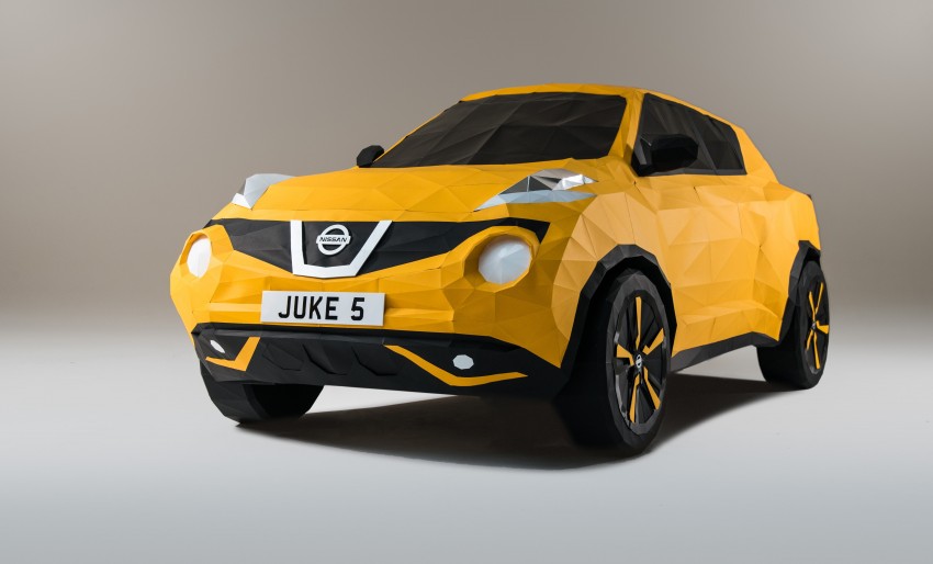 Nissan Juke turns five, celebrates with origami replica 403608