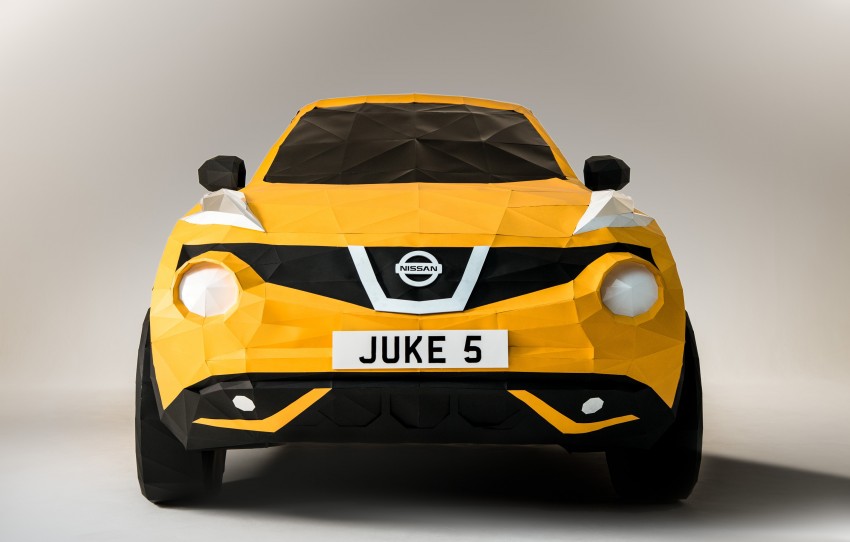 Nissan Juke turns five, celebrates with origami replica 403611