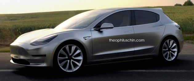 Tesla Model 3 hatchback rendering by Theo-03