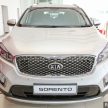 2016 Kia Sorento on display at dealers before launch