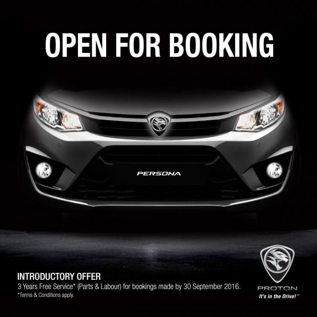 Proton Persona open for booking
