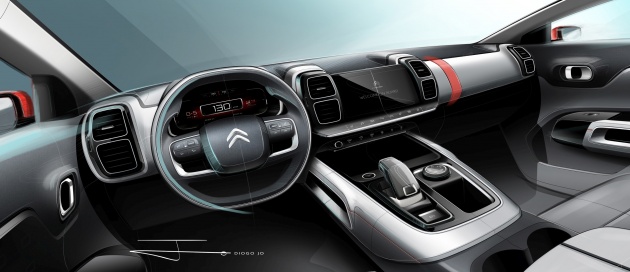 Citroen C5 Aircross interior teased ahead of Shanghai