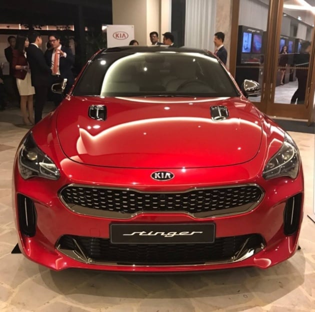 Kia Stinger displayed at distributor meet in Malaysia