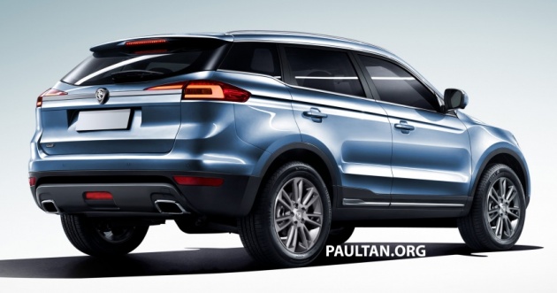 Imej render SUV Proton berdasarkan Geely Boyue