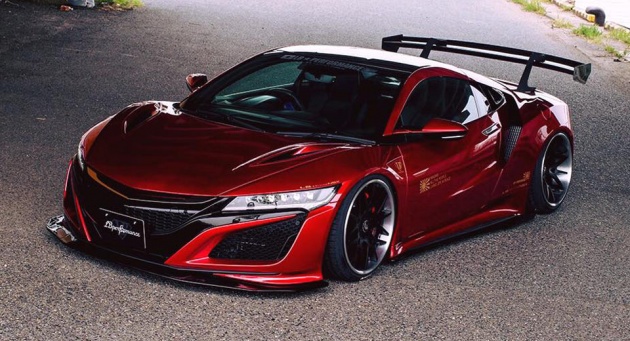 Honda NSX Liberty Walk – lebih lebar, lebih rendah