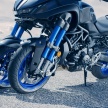 Yamaha Niken Leaning Multi-Wheeler (LMW) 2018 – guna tiga roda, tetapan fork berkembar di hadapan