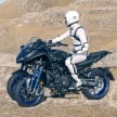 Yamaha Niken Leaning Multi-Wheeler (LMW) 2018 – guna tiga roda, tetapan fork berkembar di hadapan