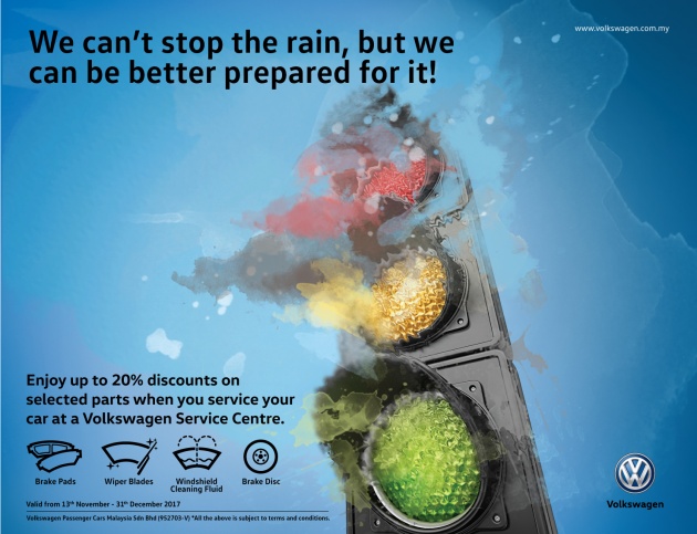 Volkswagen year-end aftersales promo – 20% off on brake discs, pads, wiper blades and windscreen fluid