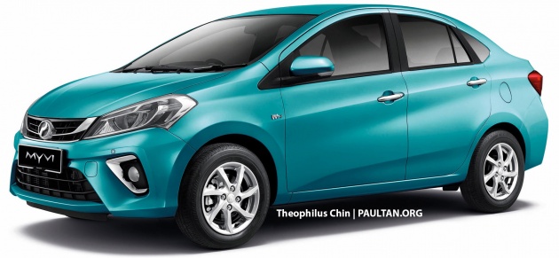 RENDERED: 2018 Perodua Myvi sedan – new flagship?