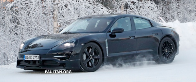 SPYSHOTS: Porsche Mission E goes winter testing