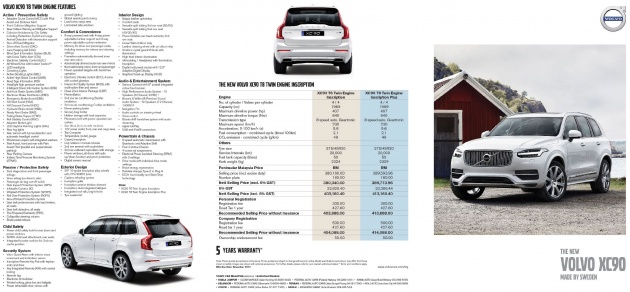 Volvo XC90 T8 Twin Engine Inscription Plus available in Malaysia – Bowers & Wilkins system; from RM414k
