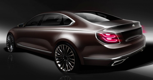 2018 Kia K900 previewed in sketch form before debut