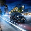 smart EQ fortwo, forfour nightsky edition EVs unveiled – new fast charger, car-sharing service also introduced