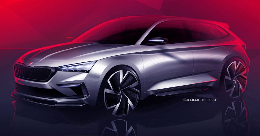 Skoda Vision RS revealed in sketch form before debut 865525