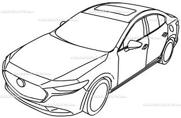 2019 Mazda 3 – illustrations show exterior and interior