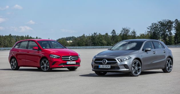 W177 Mercedes-Benz A250e plug-in hybrid debuts – joined by A250e Sedan and B250e; 70-77 km EV range