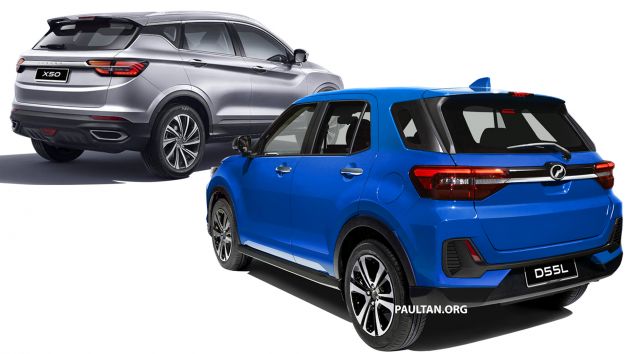 Perodua D55L SUV vs Proton X50 – kami bandingkan spesifkasi Daihatsu Rocky dan Geely Binyue