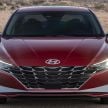 2021 Hyundai Elantra, Elantra Hybrid debut – four-door coupe style, dual-screen setup, 64-colour LED lights!