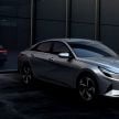 2021 Hyundai Elantra, Elantra Hybrid debut – four-door coupe style, dual-screen setup, 64-colour LED lights!
