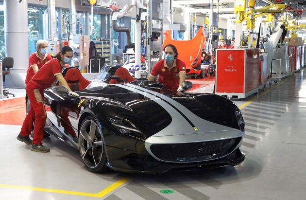 Ferrari restarts production, full resumption on May 8
