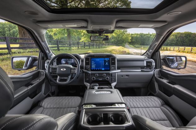 2021 Ford F-150 – 3.5L V6 PowerBoost hybrid petrol, integrated power generator, Max Recline lie-flat seats