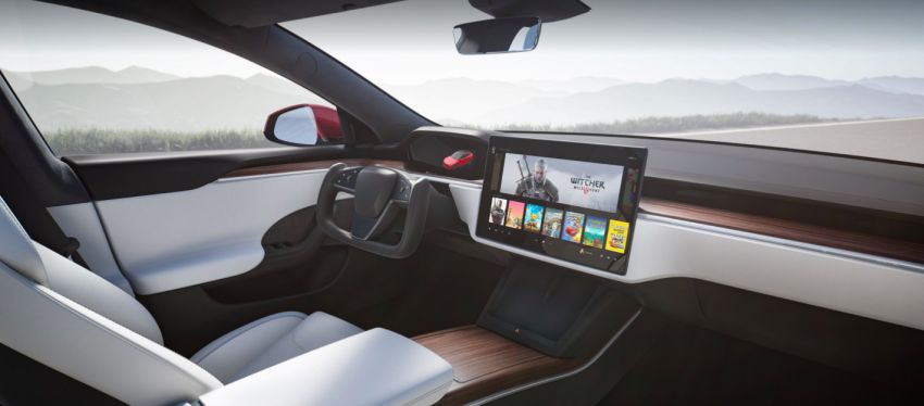 2021 Tesla Model S facelift – new interior with half-rim steering yoke, onboard gaming computer, 1,020 hp 1241434
